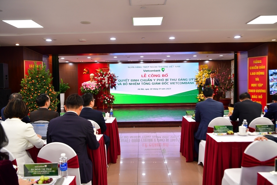 Vietcombank tổ chức Lễ công bố Quyết định chuẩn y Phó Bí thư Đảng ủy và bổ nhiệm Tổng giám đốc