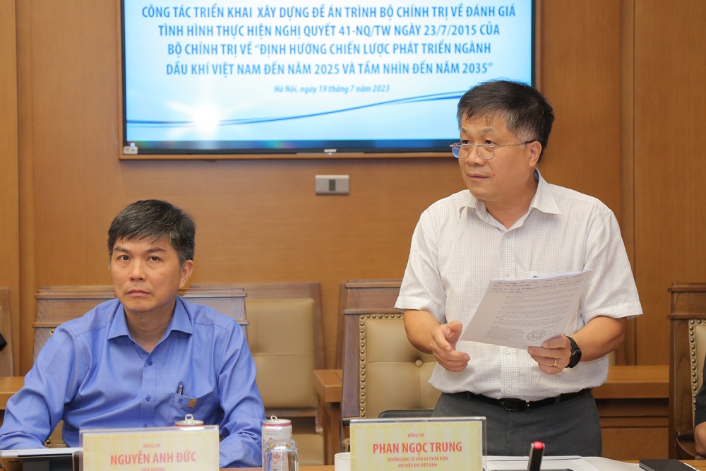 Petrovietnam tích cực tham gia xây dựng đề án đánh giá việc thực hiện Nghị quyết 41 của Bộ Chính trị