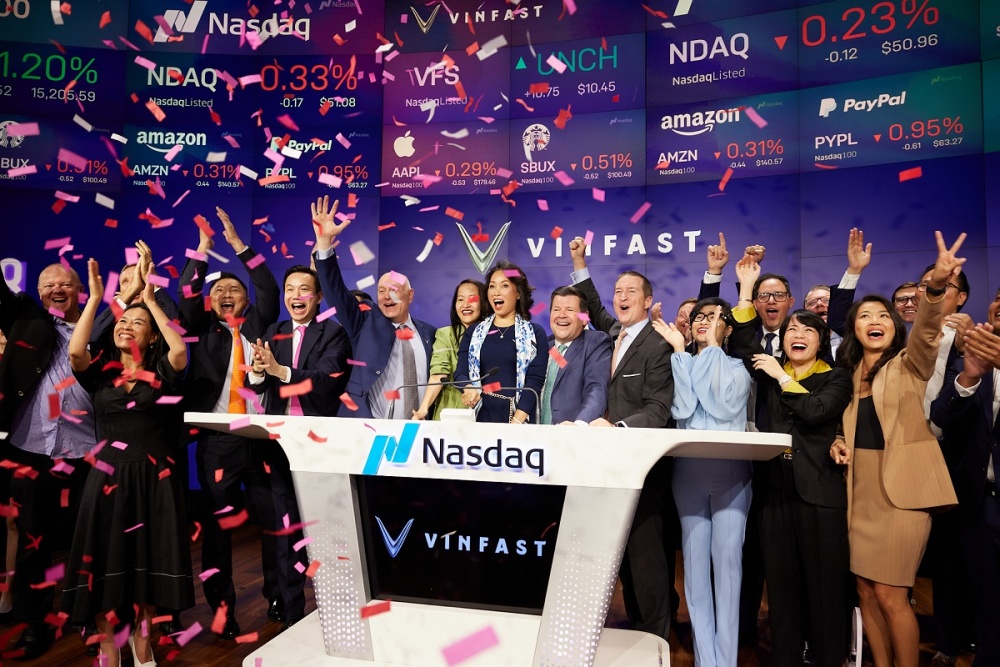 VinFast chính thức niêm yết trên Nasdaq Global Select Market giá trị vốn hóa hơn 23 tỷ USD