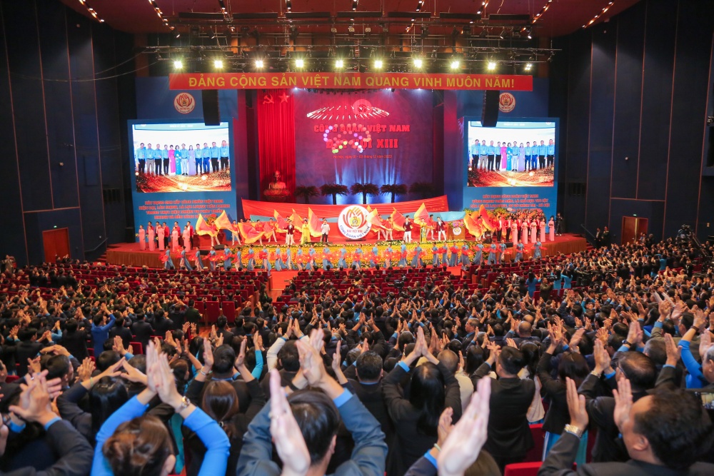 Khai mạc phiên trọng thể Đại hội XIII Công đoàn Việt Nam nhiệm kỳ 2023 - 2028