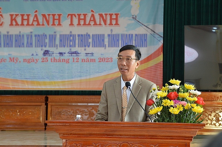 Khánh thành Nhà văn hóa xã Trực Mỹ, tỉnh Nam Định do Petrovietnam/Vietsovpetro tài trợ 9 tỷ đồng