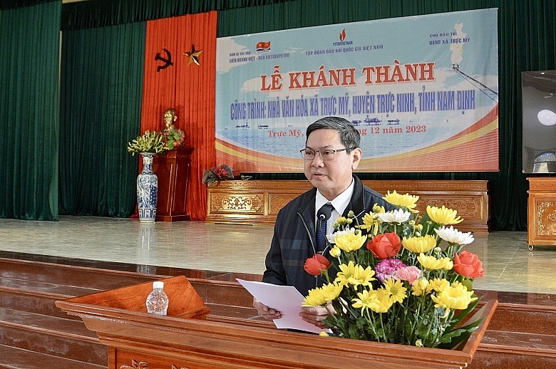 Khánh thành Nhà văn hóa xã Trực Mỹ, tỉnh Nam Định do Petrovietnam/Vietsovpetro tài trợ 9 tỷ đồng