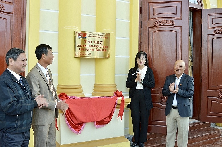 Khánh thành Nhà văn hóa xã Trực Mỹ, tỉnh Nam Định do Petrovietnam/Vietsovpetro tài trợ 9 tỷ đồng