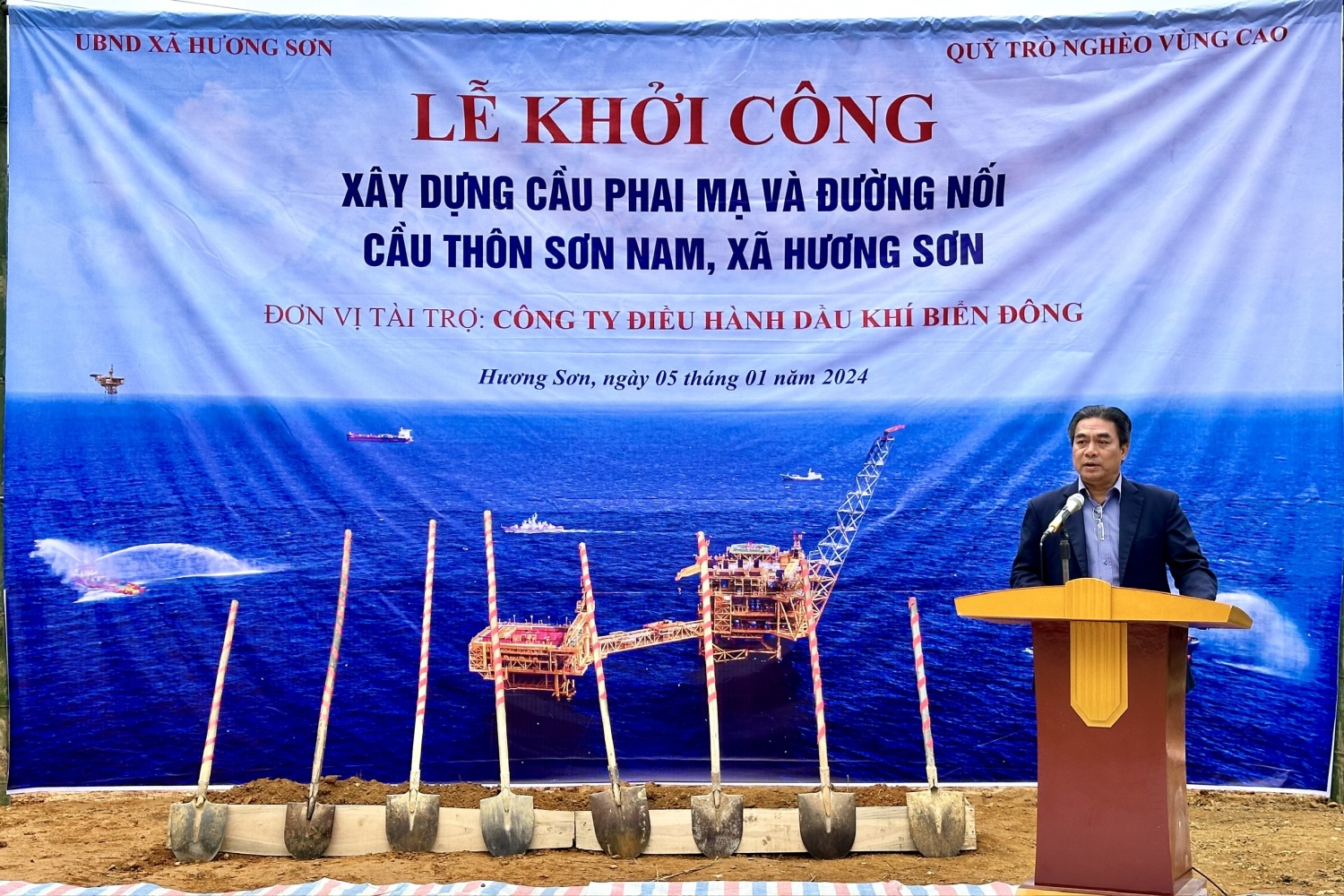 BIENDONG POC tài trợ xây dựng cầu, đường dân sinh tại Hà Giang