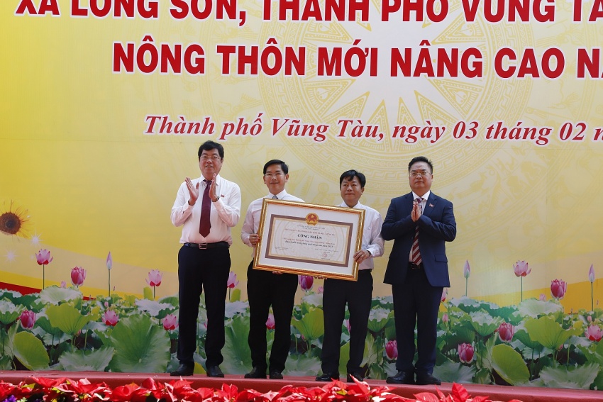 TP Vũng Tàu: Xã Long Sơn đón bằng công nhận đạt chuẩn Nông thôn mới nâng cao