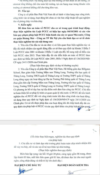Hệ thống Bill Gates Schools không đảm bảo an toàn phòng cháy chữa cháy?