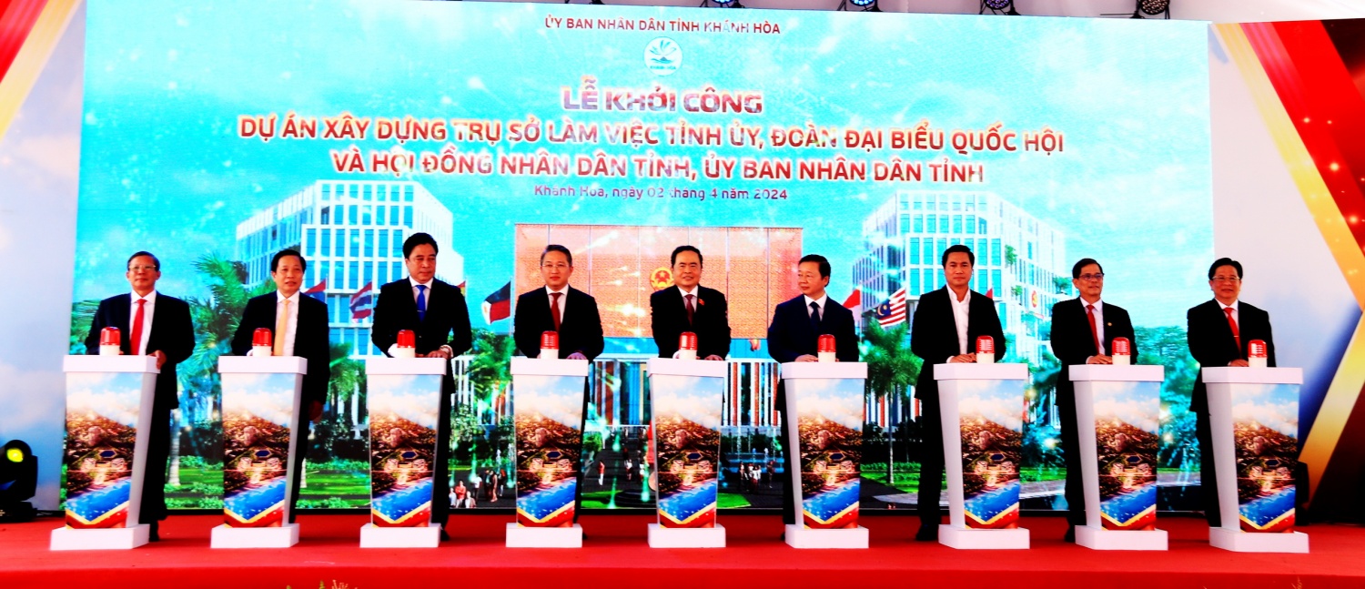 Khánh Hòa: Khởi công Dự án xây dựng trụ sở làm việc Tỉnh ủy, Đoàn ĐBQH và HĐND, UBND tỉnh