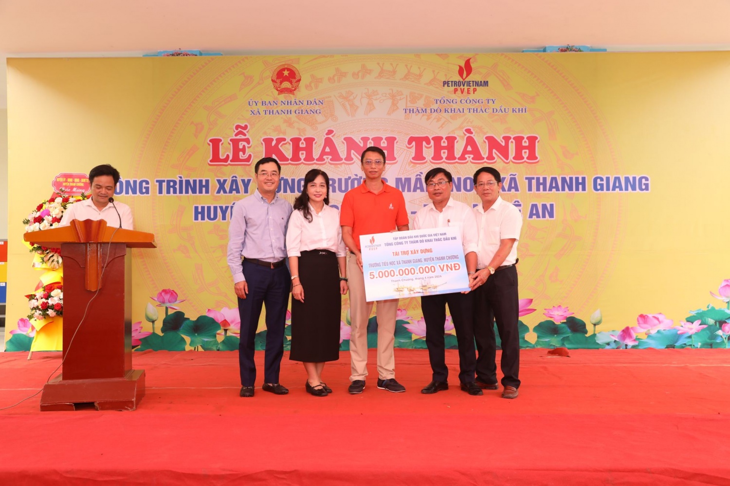 Khánh thành trường mầm non xã Thanh Giang do PVEP tài trợ xây dựng