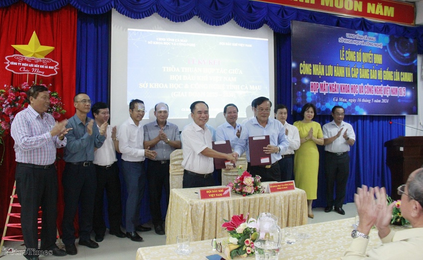 Hội Dầu khí Việt Nam ký thỏa thuận hợp tác với Sở Khoa học và Công nghệ Cà Mau