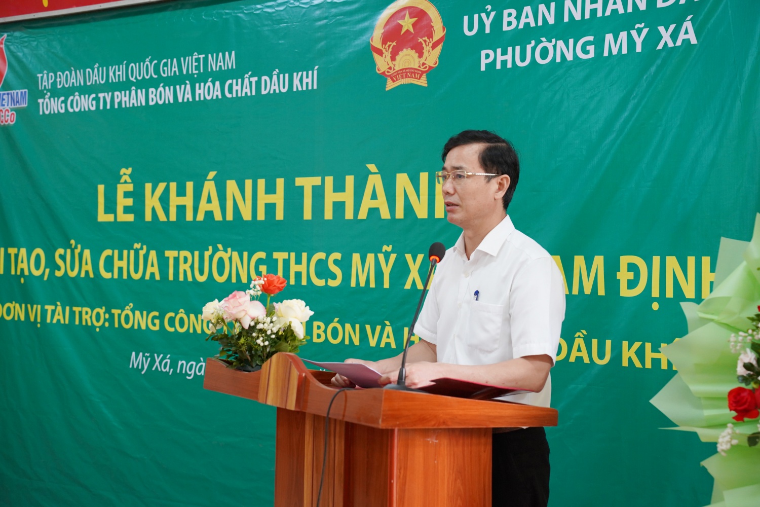 Khánh thành dự án cải tạo, sửa chữa trường THCS Mỹ Xá do PVFCCo tài trợ