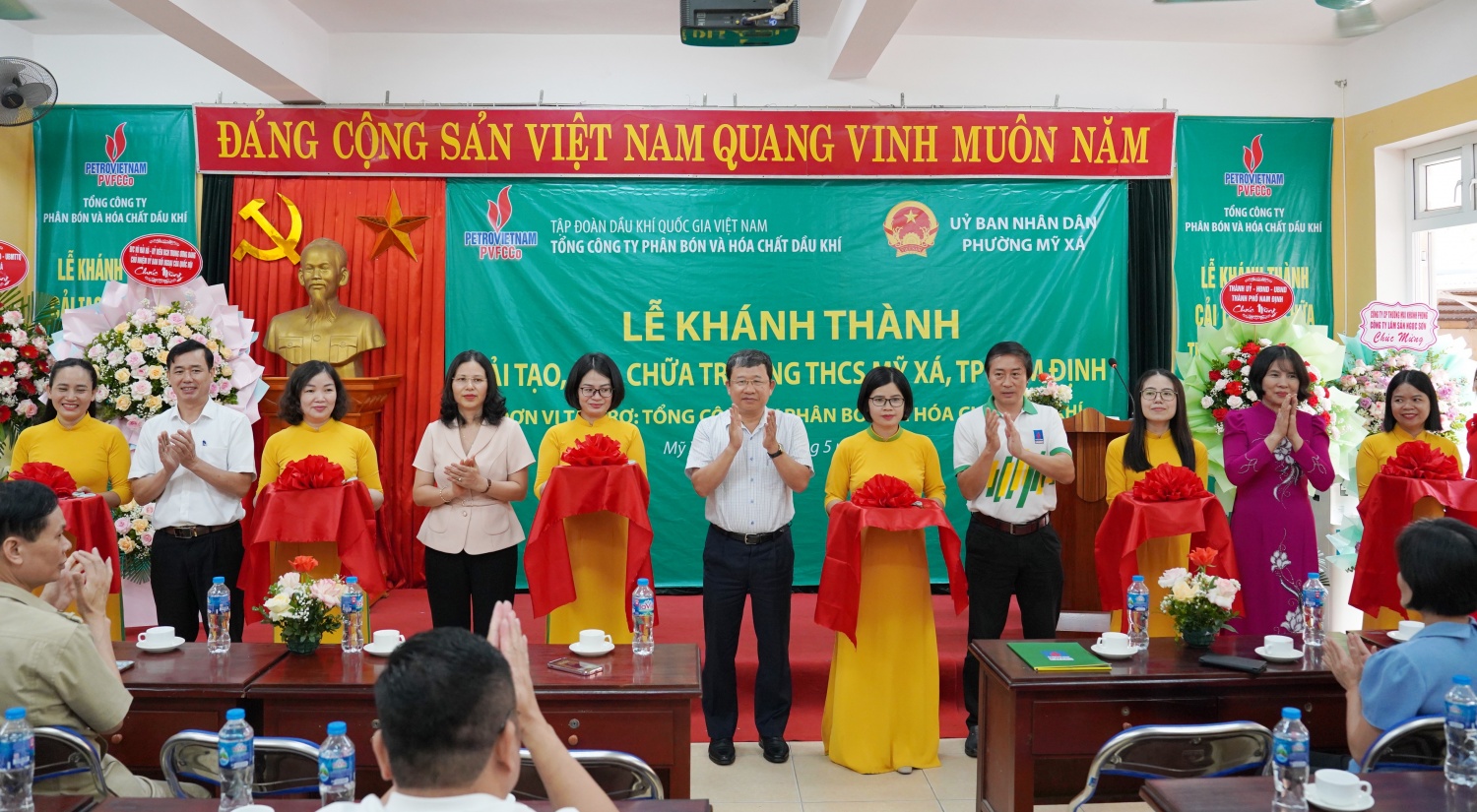 Khánh thành dự án cải tạo, sửa chữa trường THCS Mỹ Xá do PVFCCo tài trợ