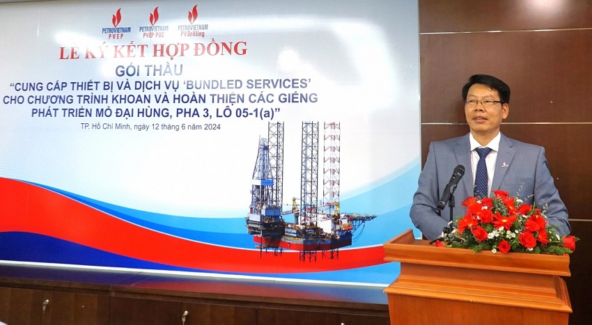 Ông Lê Đức Tuệ - Giám đốc PVEP-POC phát biểu tại lễ ký