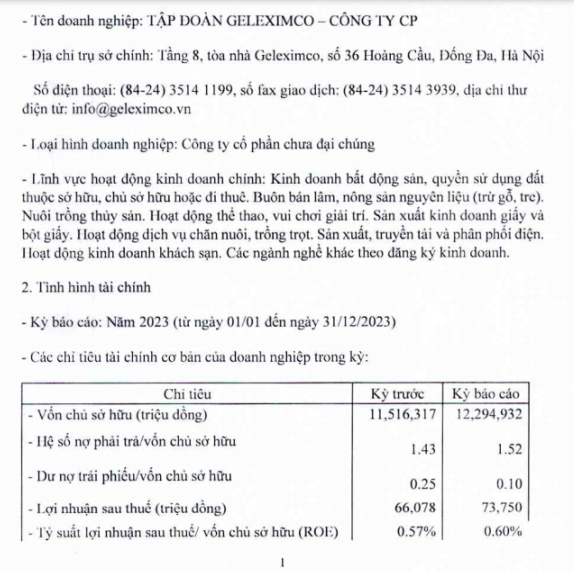 Tập đoàn Geleximco vay nợ nhiều, lãi 