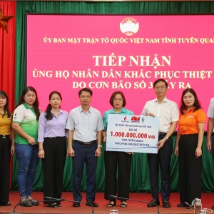 Nghĩa tình người Dầu khí hỗ trợ đồng bào tỉnh Tuyên Quang khắc phục hậu quả do bão số 3 gây ra