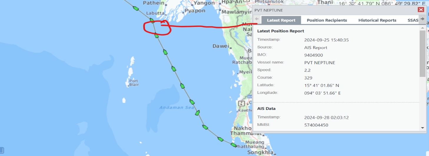 Tàu PVT Neptune của Tổng công ty PVTrans cứu hộ ngư dân Myanmar gặp nạn trên biển