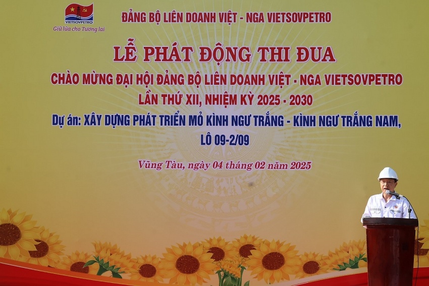 Vietsovpetro phát động thi đua hoàn thành vượt tiến độ dự án Kình Ngư Trắng – Kình Ngư Trắng Nam