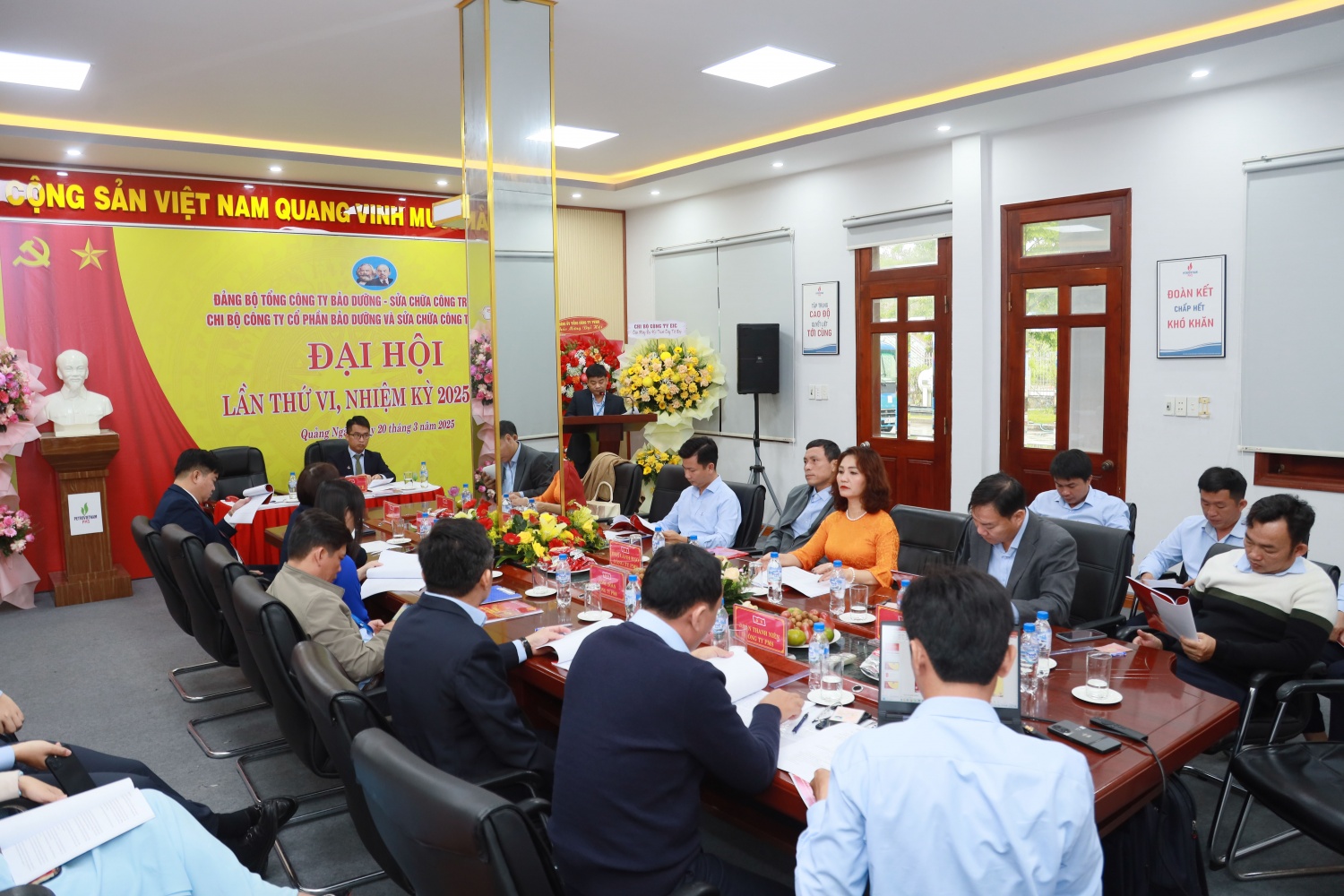 Toàn cảnh Đại hội Chi bộ PMS nhiệm kỳ 2025 – 2027.