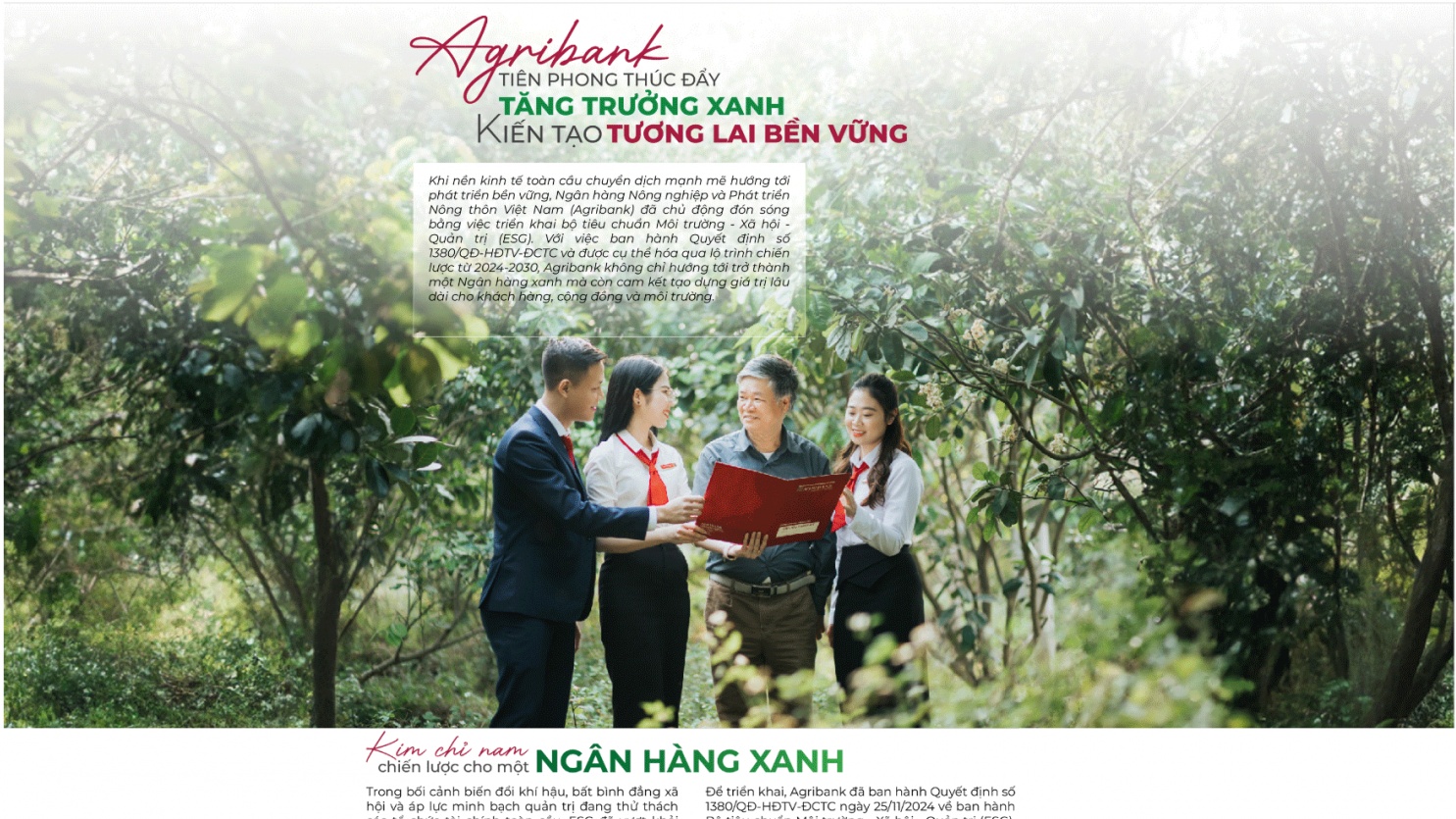 Agribank tiên phong thúc đẩy tăng trưởng xanh kiến tạo tương lai bền vững