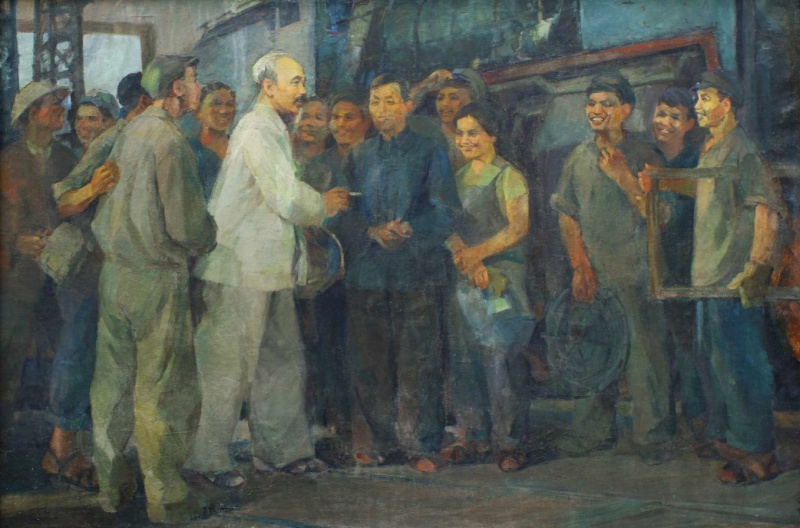 Tranh sơn dầu Hình ảnh Chủ tịch Hồ Chí Minh trong nghệ thuật tạo hình