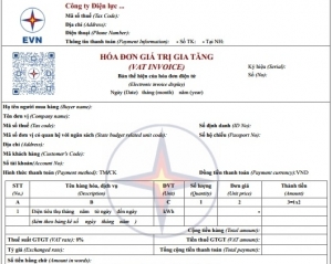 Triển khai mẫu hóa đơn tiền điện mới từ ngày 1/6