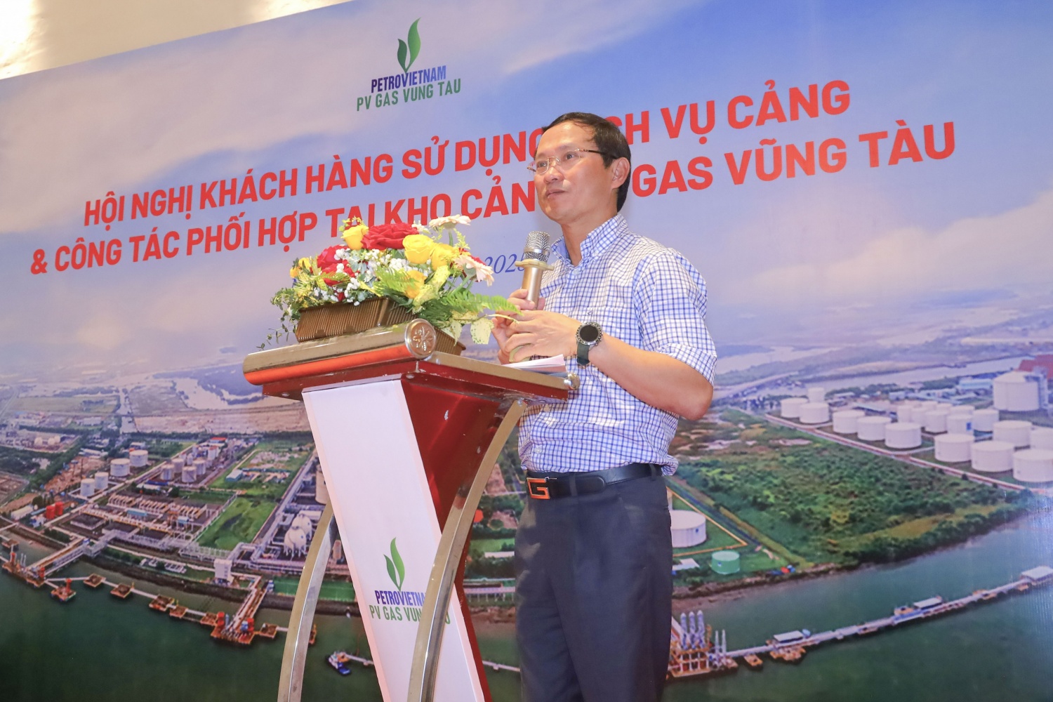 Giám đốc PV GAS VUNG TAU phát biểu tại Hội nghị