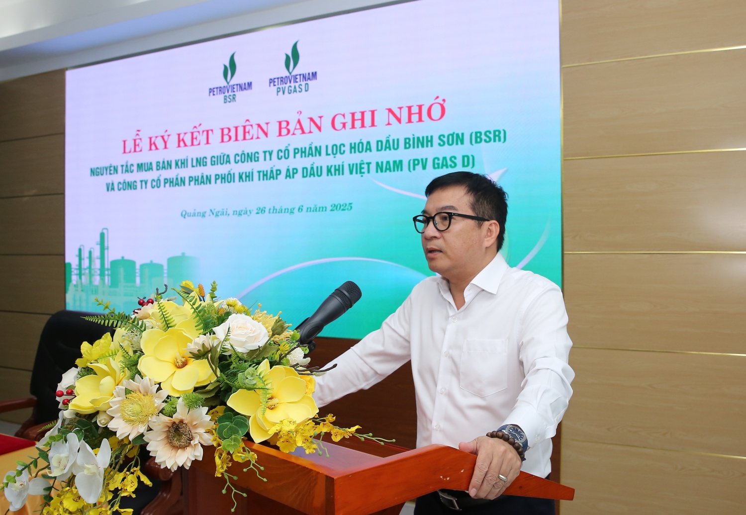 Ông Nguyễn Việt Thắng Tổng Giám đốc BSR phát biểu tại buổi lễ ký kết.