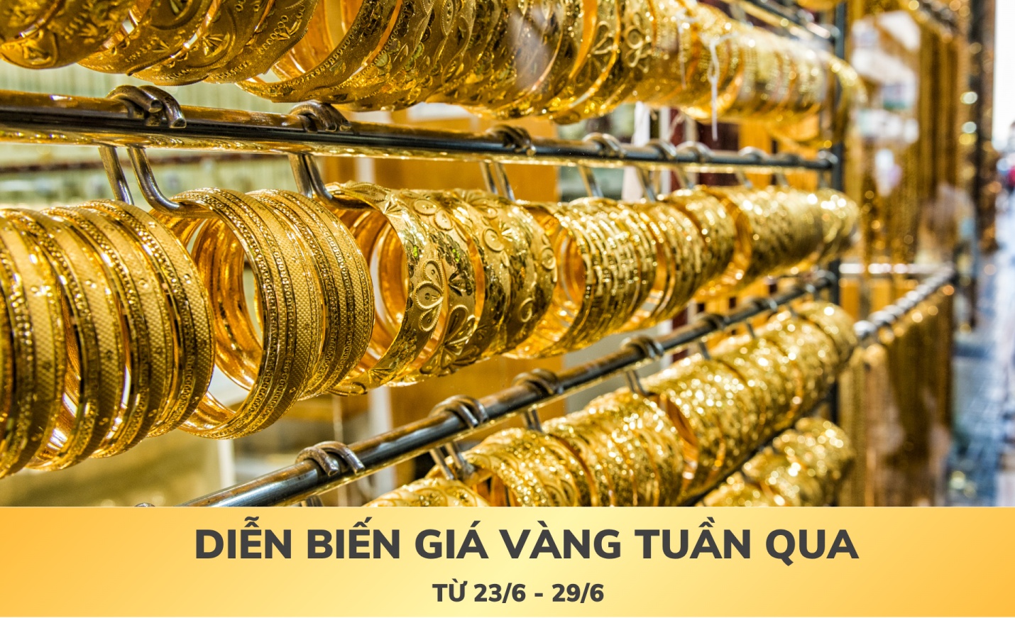 [Infographic] Diễn biến giá vàng tuần qua (23/6-29/6)