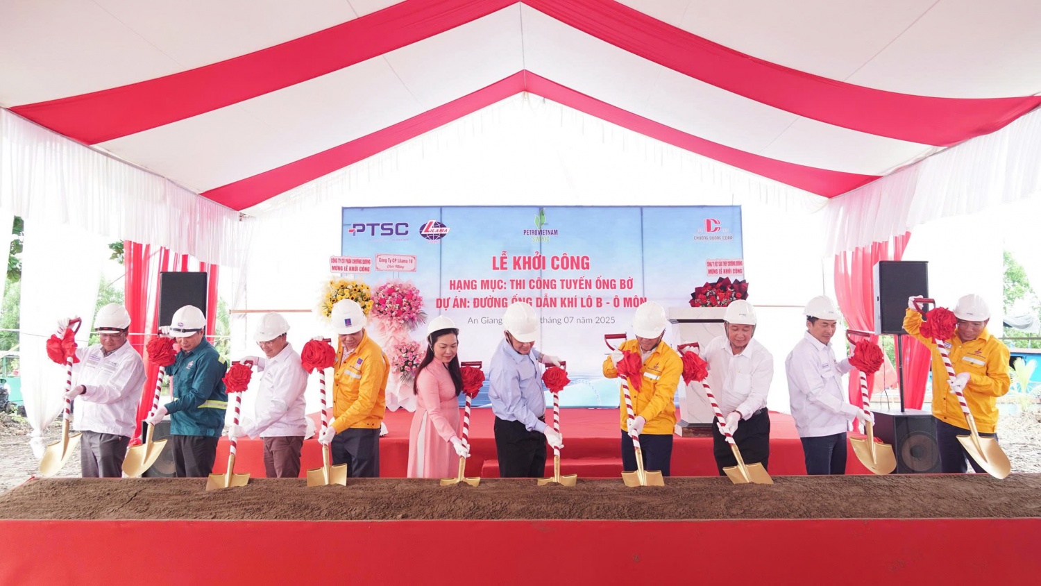 Khởi công hạng mục tuyến ống bờ dự án Đường ống dẫn khí Lô B - Ô Môn