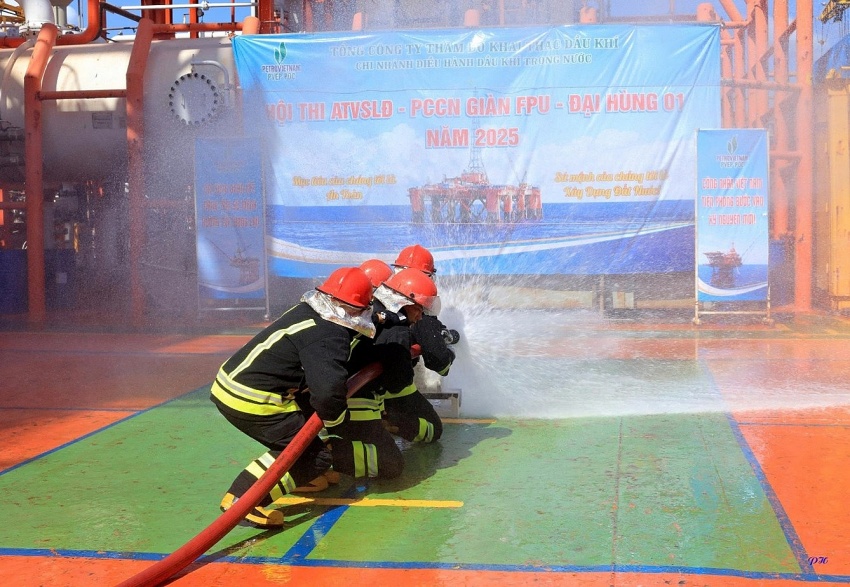 Hội thi An toàn vệ sinh lao động - Phòng chống cháy nổ năm 2025 tại giàn FPU-Đại Hùng 01