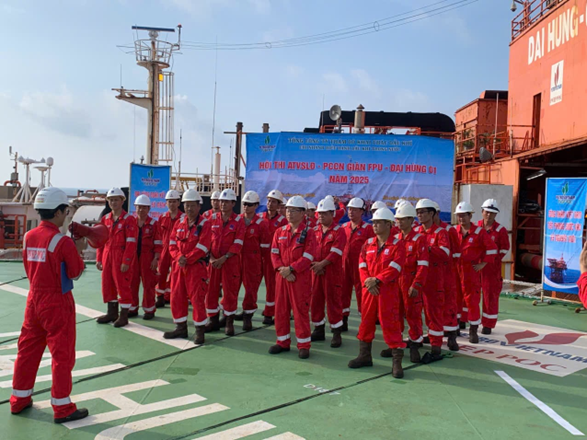 Hội thi An toàn vệ sinh lao động - Phòng chống cháy nổ năm 2025 tại giàn FPU-Đại Hùng 01