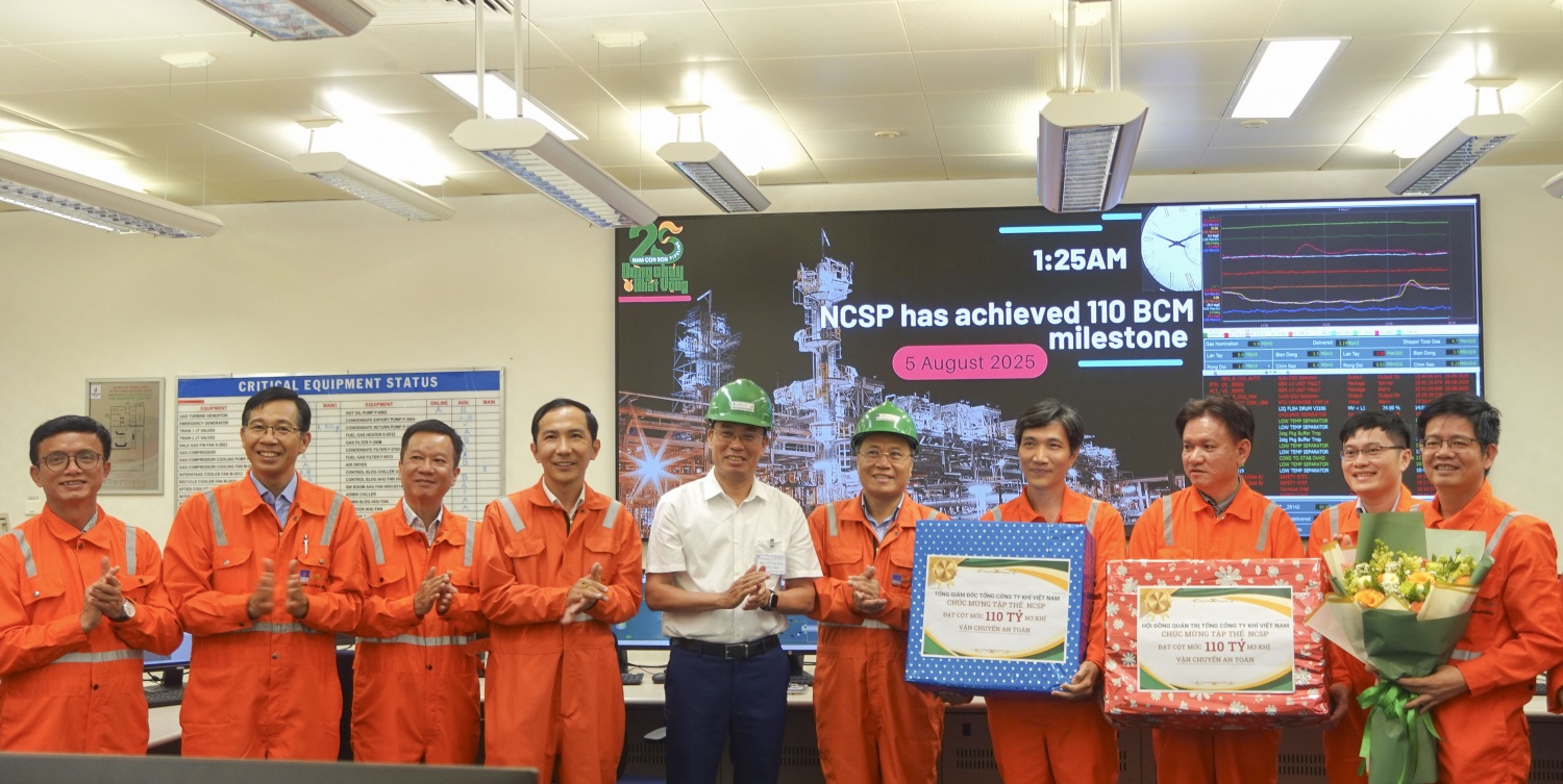 PV GAS NCSP đạt mốc vận chuyển an toàn 110 tỷ m3 khí