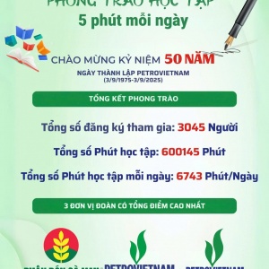 Phong trào “Học tập 5 phút mỗi ngày”: Lan tỏa khát vọng tri thức trong tuổi trẻ Petrovietnam