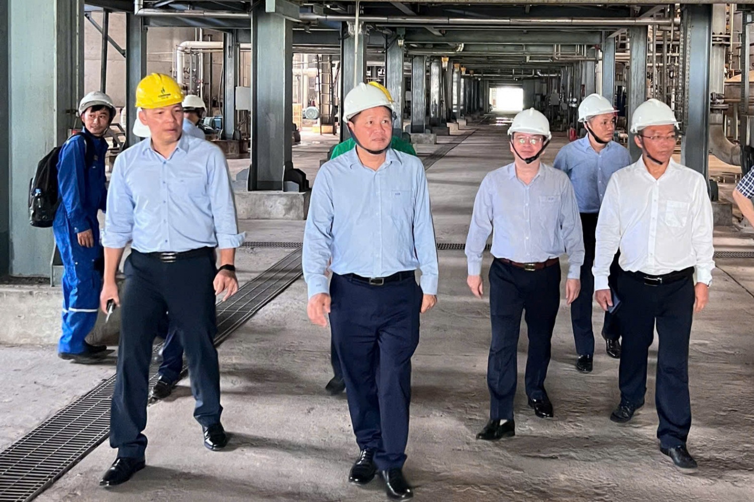 Chủ tịch HĐQT BSR Bùi Ngọc Dương dẫn đầu đoàn công tác rà soát lại việc tái khởi động lại Nhà máy NLSH Dung Quất