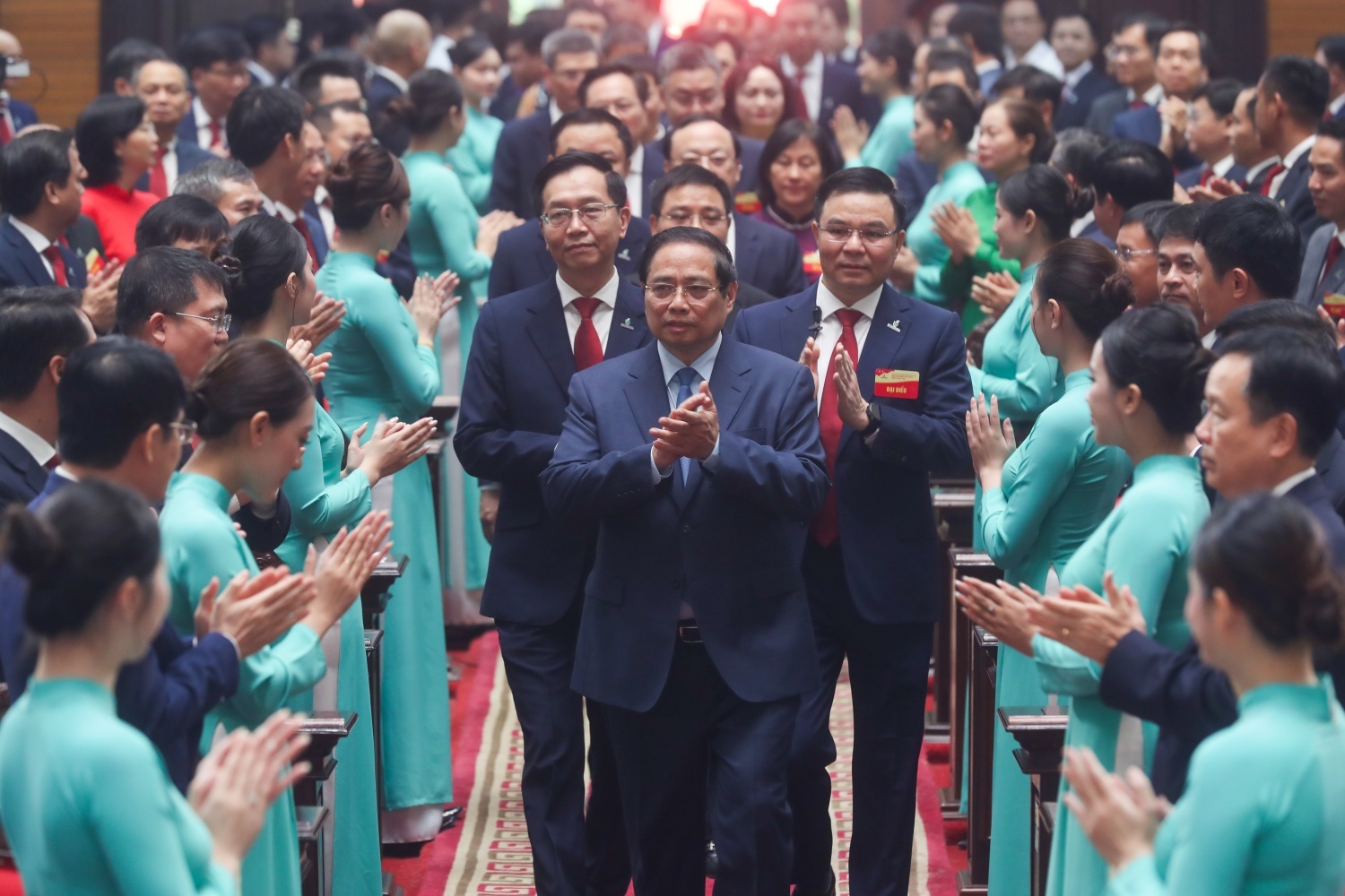 Đồng chí Phạm Minh Chính - Ủy viên Bộ Chính trị, Bí thư Đảng ủy Chính phủ, Thủ tướng Chính phủ tới dự và chỉ đạo Đại hội Đảng bộ Petrovietnam lần thứ IV, nhiệm kỳ 2025 – 2030