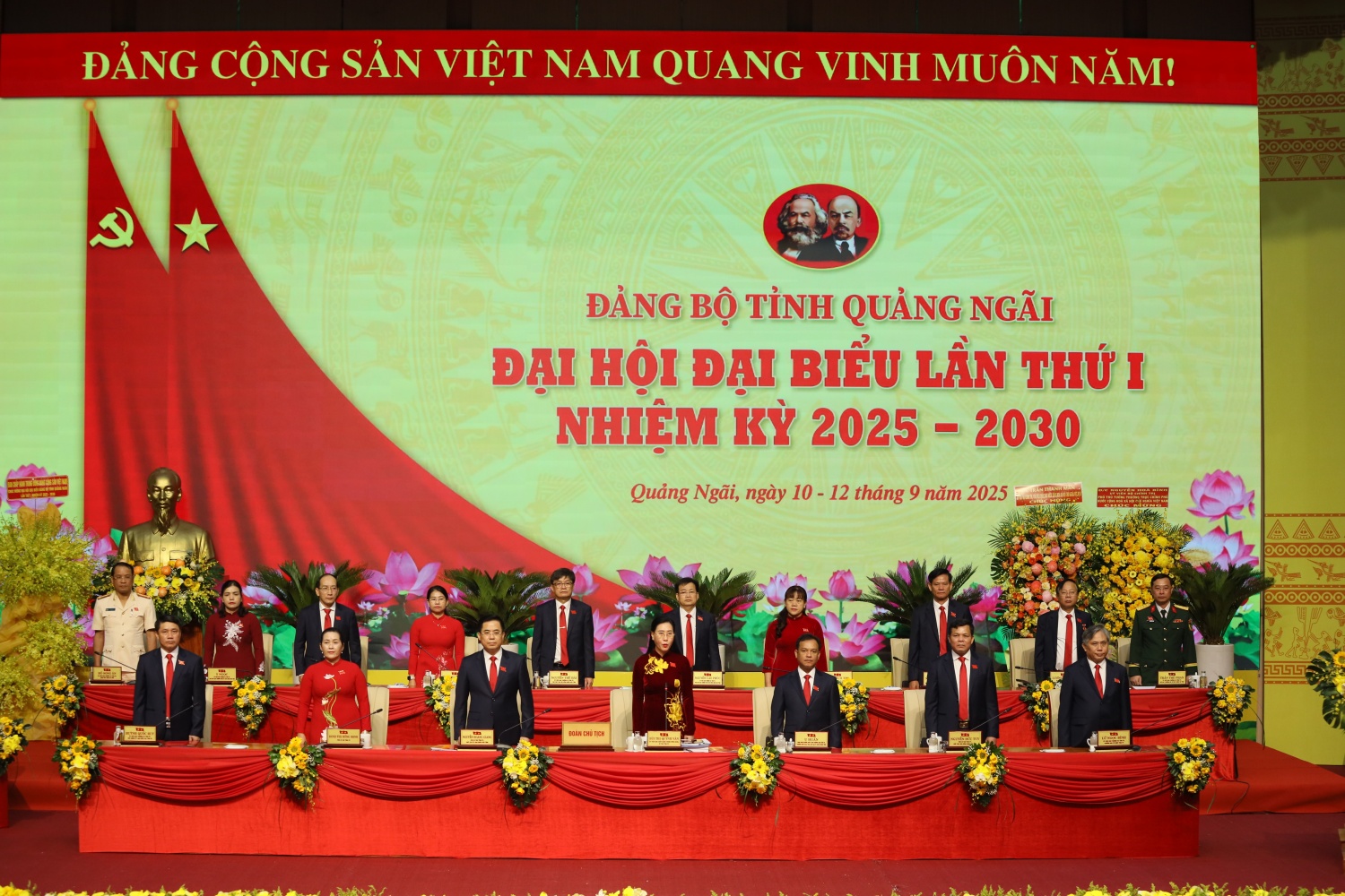 Khai mạc Đại hội đại biểu Đảng bộ tỉnh Quảng Ngãi lần thứ I, nhiệm kỳ 2025-2030