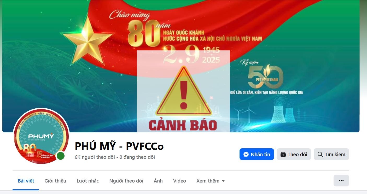 Tiếp tục cảnh báo nhiều fanpage giả mạo Petrovietnam và các đơn vị thành viên