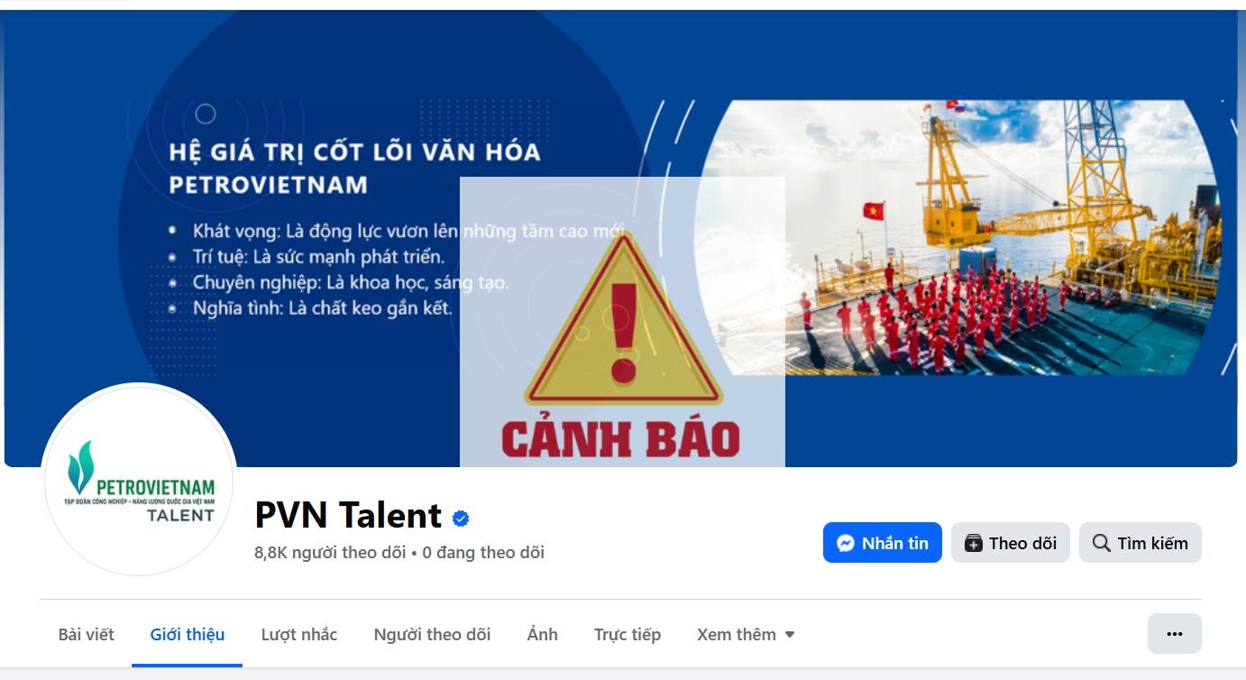 Tiếp tục cảnh báo nhiều fanpage giả mạo Petrovietnam và các đơn vị thành viên