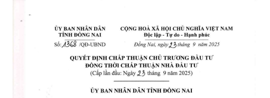Đồng Nai sắp có khu công nghiệp công nghệ cao hơn 5.000 tỷ đồng Đồng Nai sắp có khu công nghiệp công nghệ cao hơn 5.000 tỷ đồng