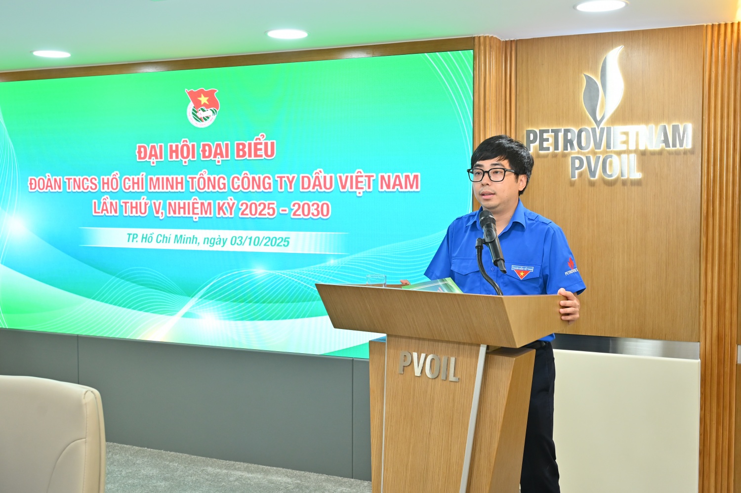 Đ/c Phạm Đăng An – Bí thư Đoàn Tập đoàn phát biểu chỉ đạo tại Đại hội