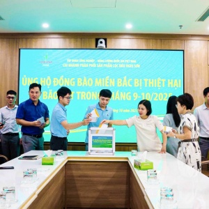 PVNDB quyên góp ủng hộ đồng bào vùng bão lũ, lan tỏa tinh thần tương thân tương ái