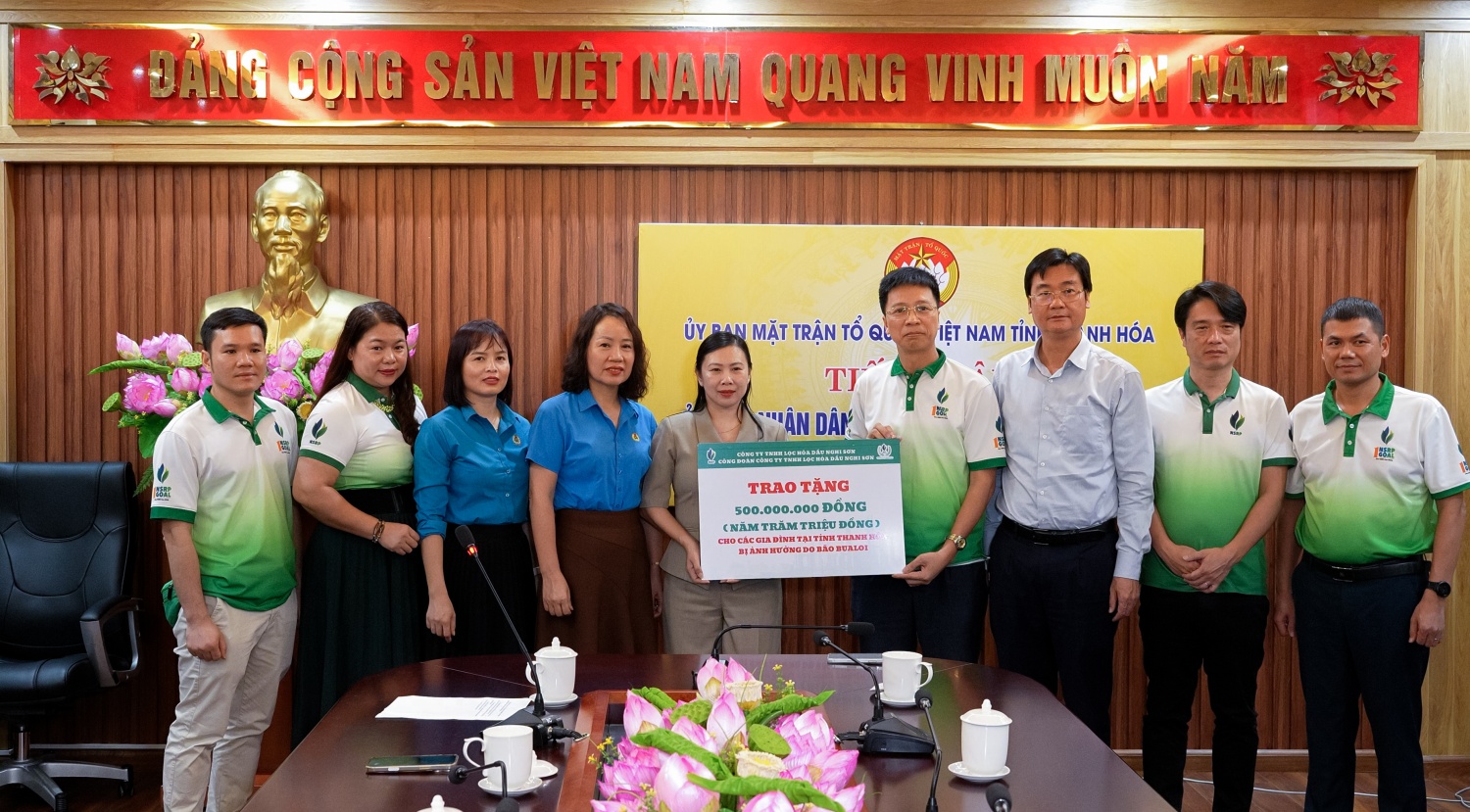 Công đoàn Petrovietnam/NSRP hỗ trợ người lao động và đồng bào tỉnh Thanh Hóa vượt qua khó khăn sau bão