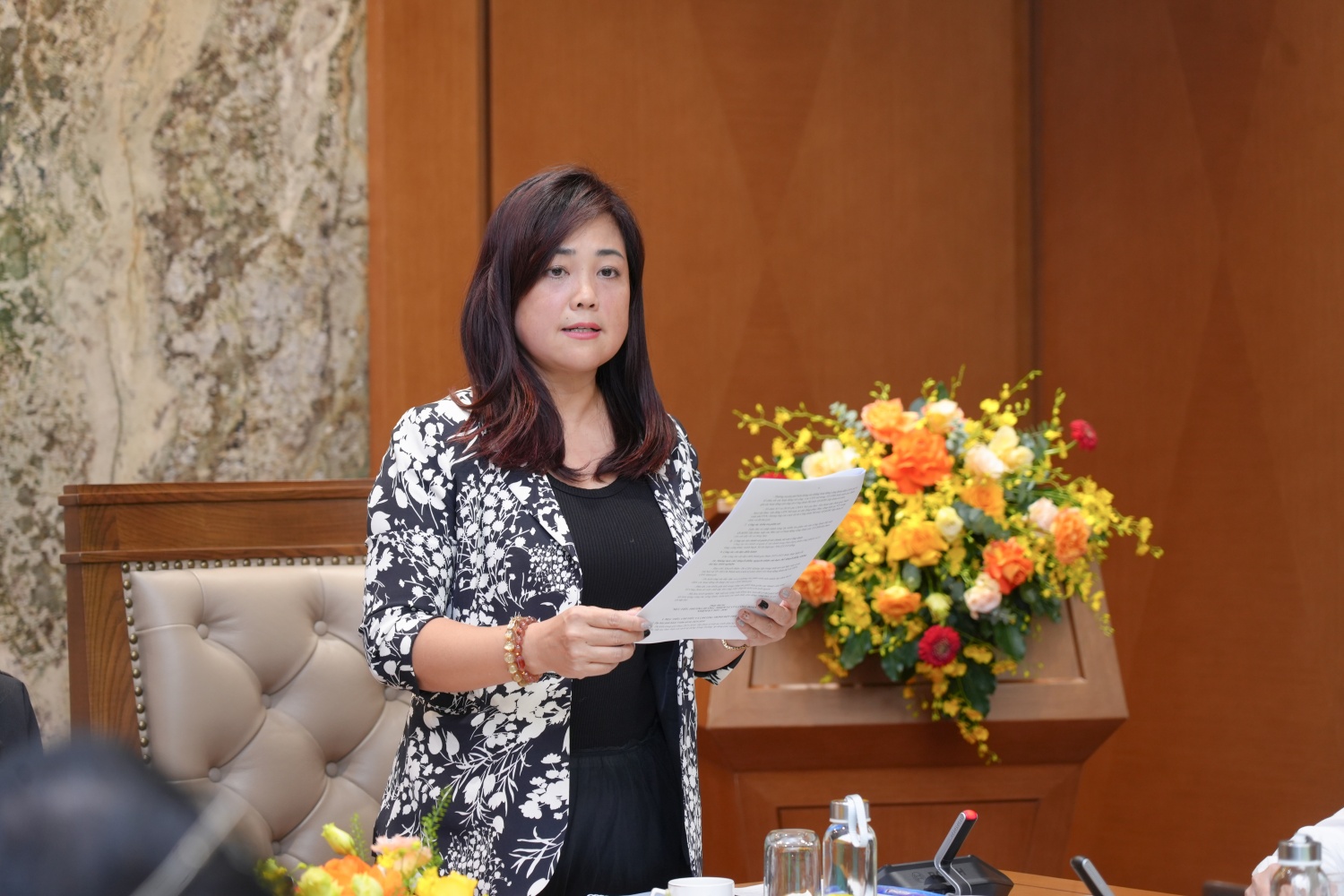 Đồng chí Trương Nguyệt Ánh – Tổ phó Công đoàn Ban trình bày báo cáo kết quả hoạt động Công đoàn nhiệm kỳ 2023-2025 và phương hướng nhiệm vụ nhiệm kỳ 2025-2030.