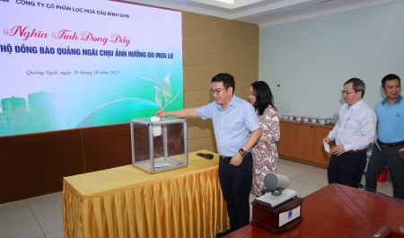 BSR quyên góp ủng hộ đồng bào Quảng Ngãi khắc phục hậu quả mưa lũ