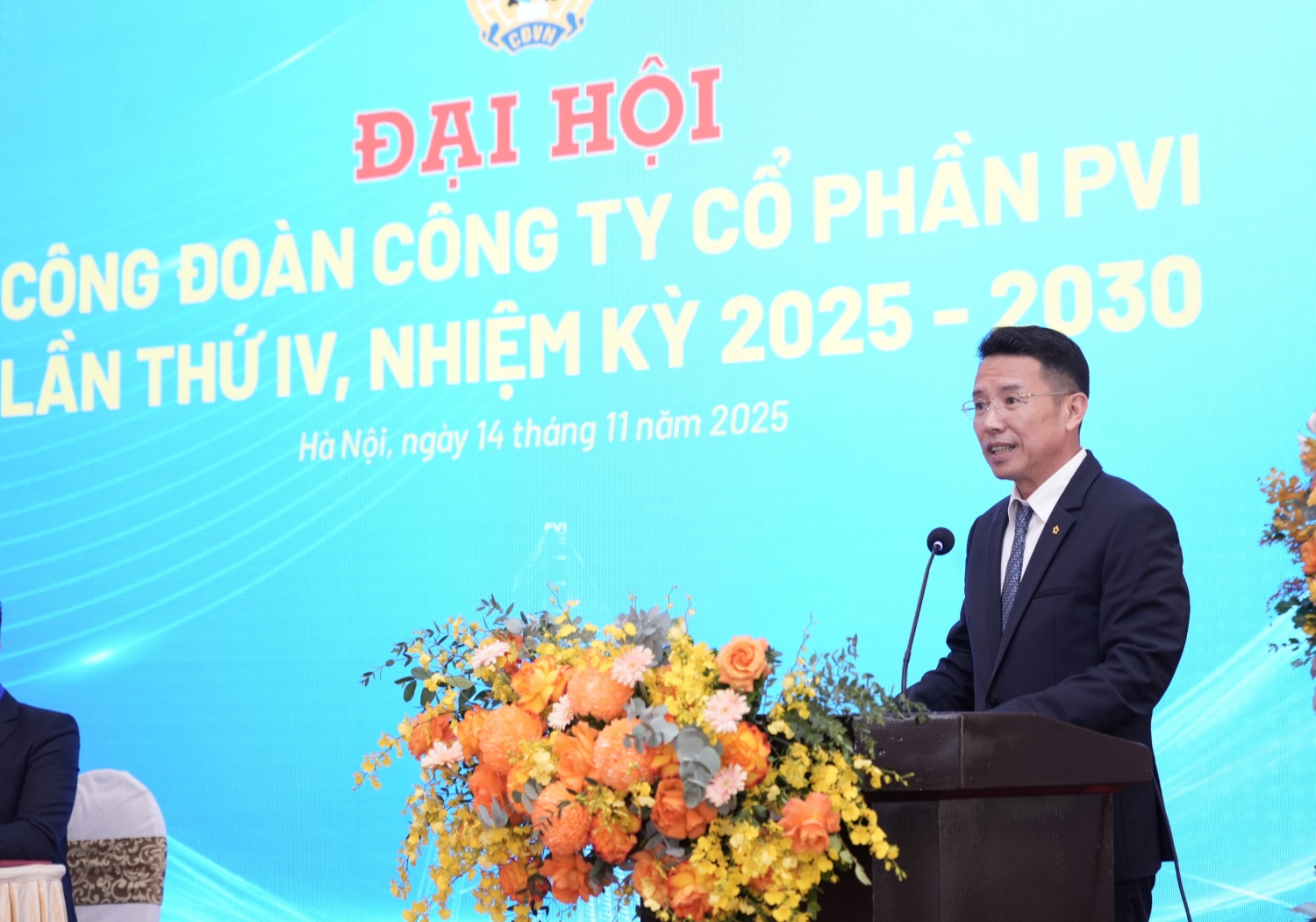 Đồng chí Nguyễn Tuấn Tú, Bí thư Đảng uỷ, Phó Chủ tịch HĐQT, Tổng Giám đốc PVI đánh giá cao những kết quả mà Công đoàn PVI đã đạt được trong nhiệm kỳ vừa qua.