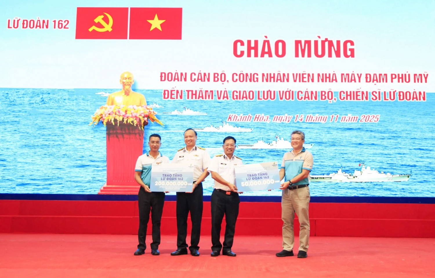 Nhà máy Đạm Phú Mỹ tổ chức tập huấn công đoàn gắn với hoạt động tri ân Lữ đoàn 162