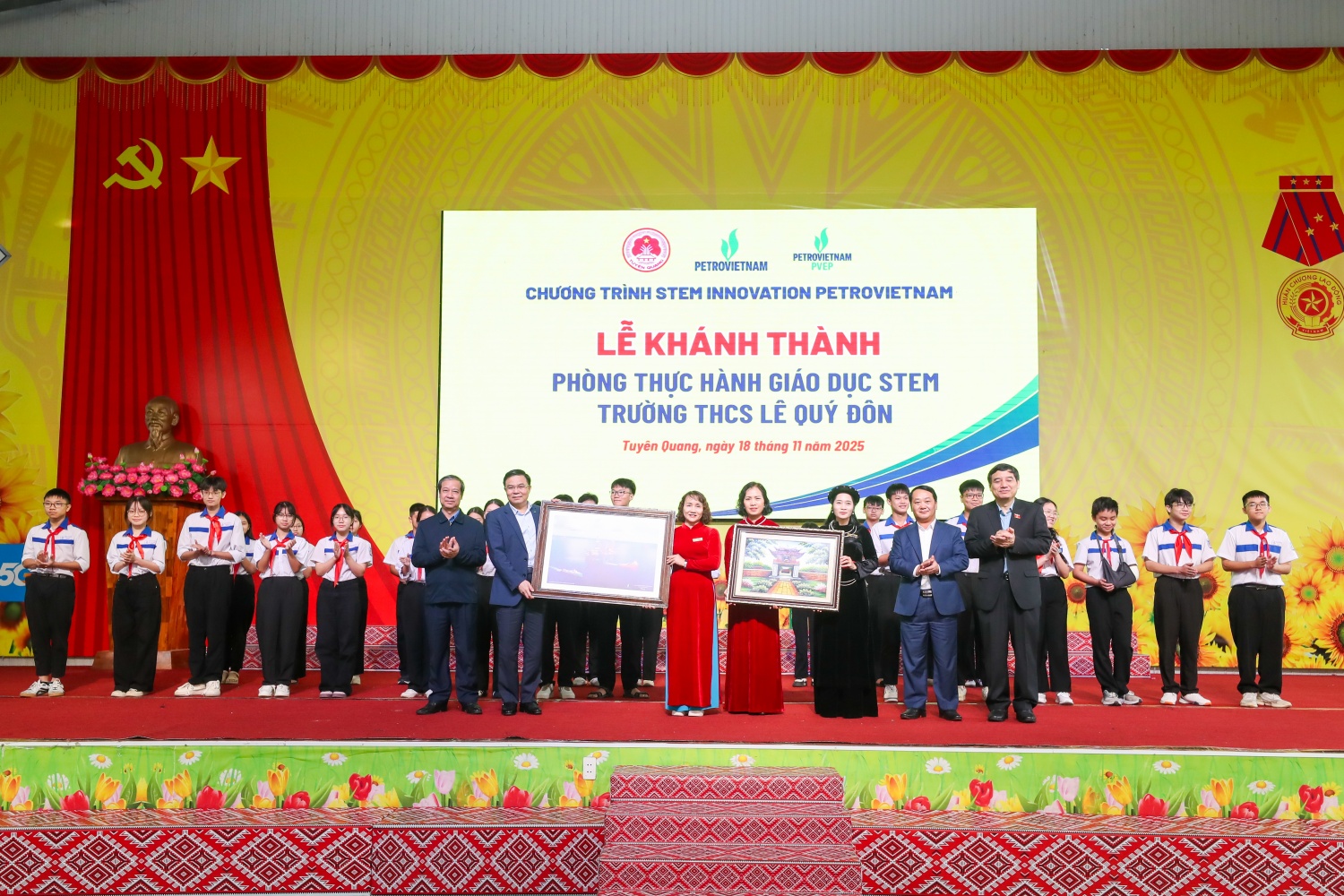 Petrovietnam khánh thành Phòng thực hành giáo dục STEM tại Trường THCS Lê Quý Đôn tỉnh Tuyên Quang
