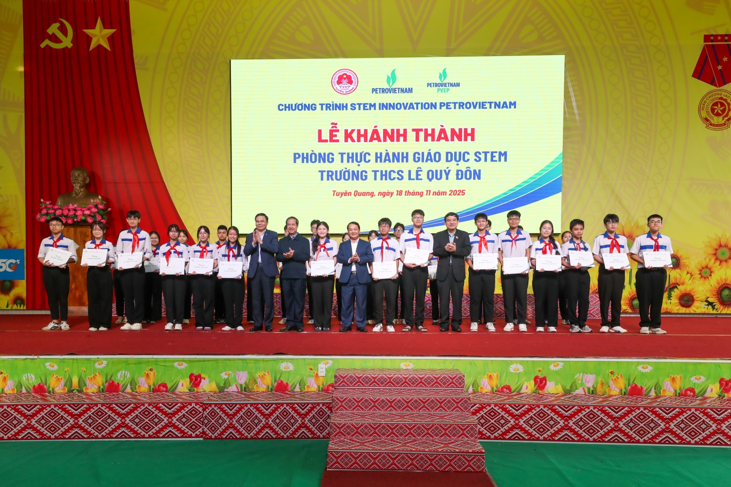 Petrovietnam khánh thành Phòng thực hành giáo dục STEM tại Trường THCS Lê Quý Đôn tỉnh Tuyên Quang