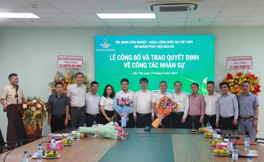 PVPGB công bố quyết định nhân sự Bí thư Đảng ủy và Phó Giám đốc NMNĐ Sông Hậu 1