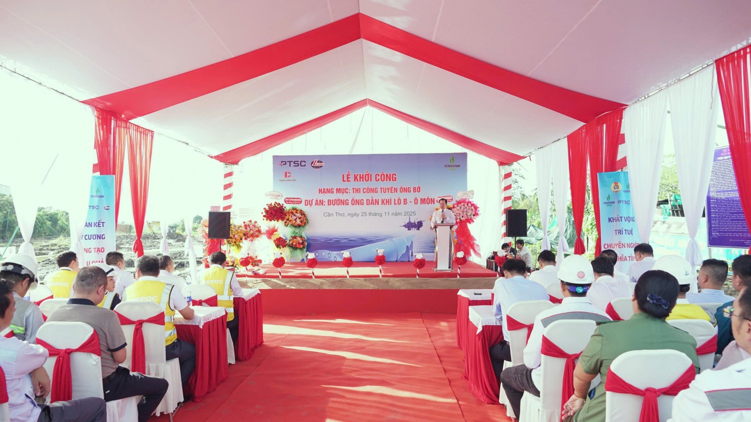 Khởi công thi công tuyến ống bờ Lô B - Ô Môn tại Cần Thơ