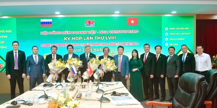 Kỳ họp 58 Hội đồng Liên doanh Việt - Nga Vietsovpetro: Ghi dấu bước tiến 2025, mở rộng tầm nhìn đến 2050